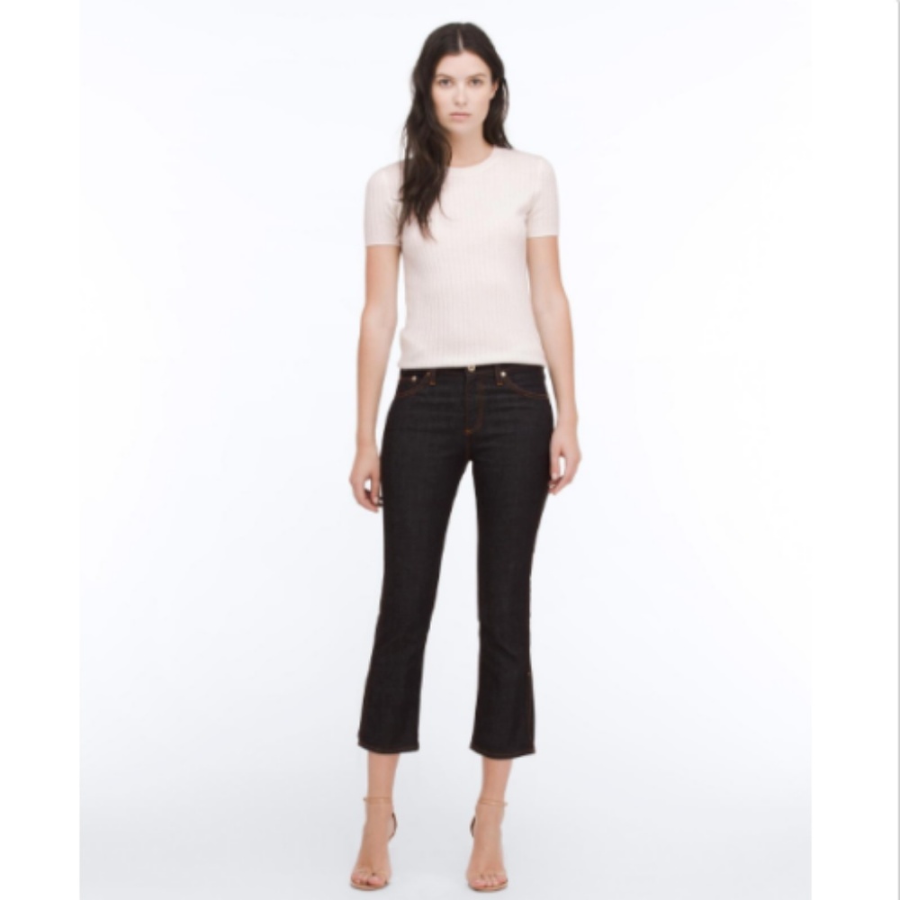 AG 28 The JODI Side Slit Crop Flare Jeans Lacquer